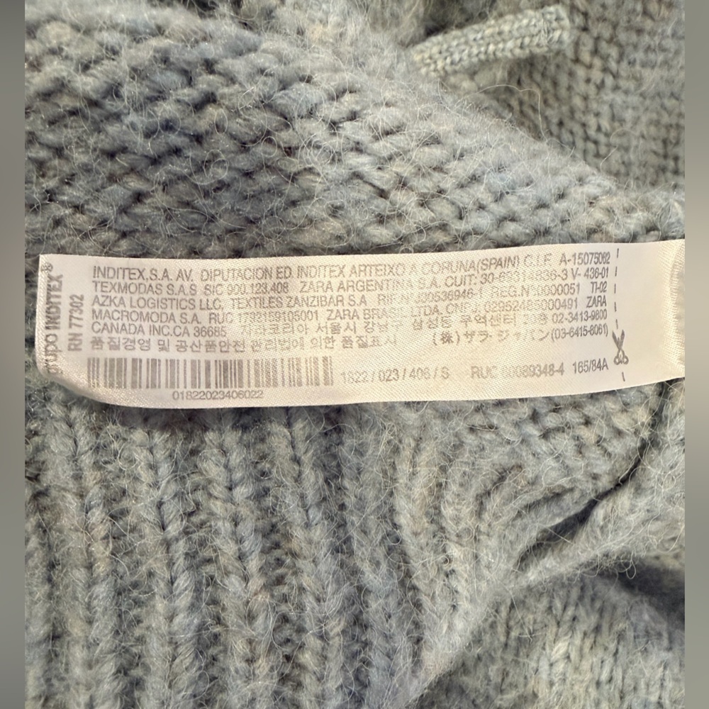 Zara Soft Gray Cowl Neck Sweater - Picture 7 of 7
